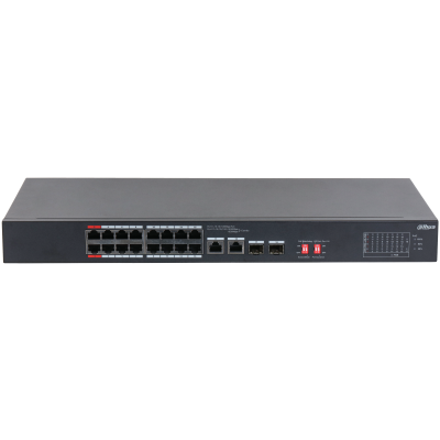 სვიჩი: S3218-16ET-135 18 პორტიანი ქსელური გამანაწილებელი 16x POE პორტი 135W 2x SFP (combo)